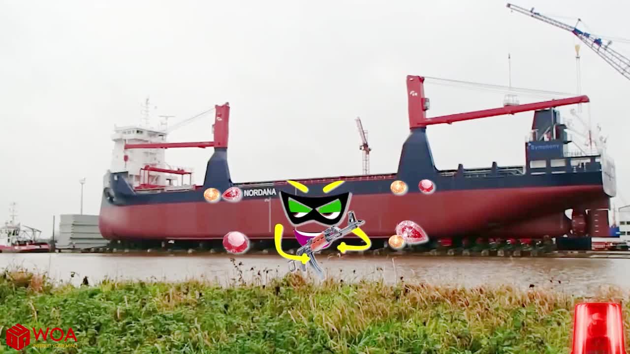 Baby Shark Dance with Fear of Evergreen Ship _ Simulation of Ever Given Accident by Doodles