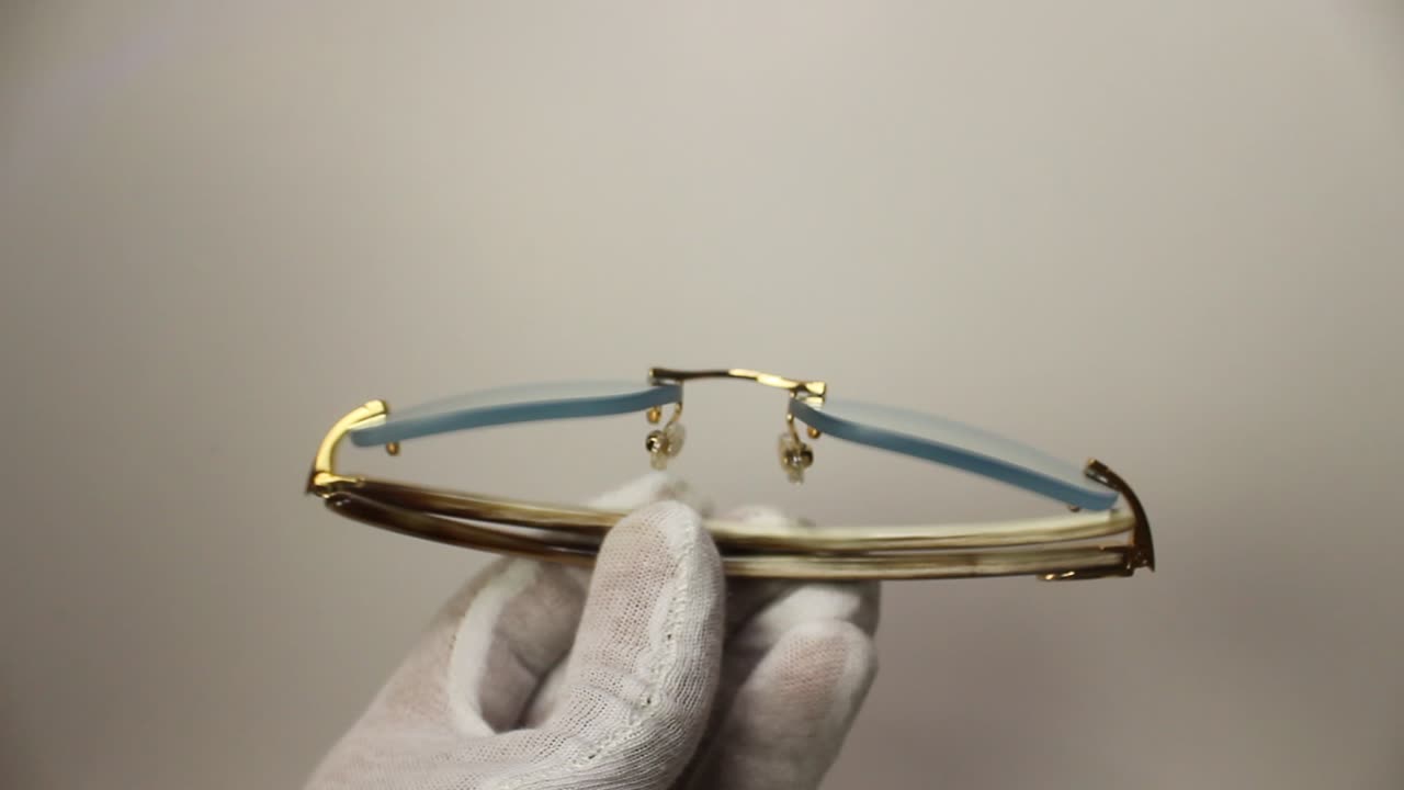 Plain Icedoutbuffs Frost blue 56 lenses Brown Premium Horns