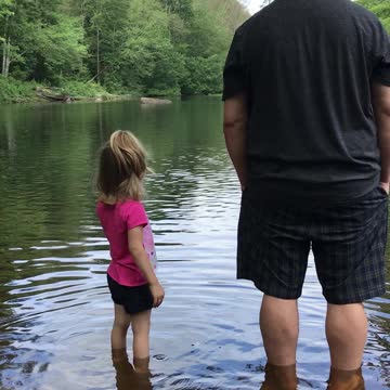 The River with Pop and our Girl