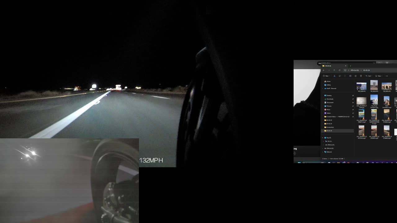 130mph plus sustained high speed night desert run #MT09 outrageous speeds!