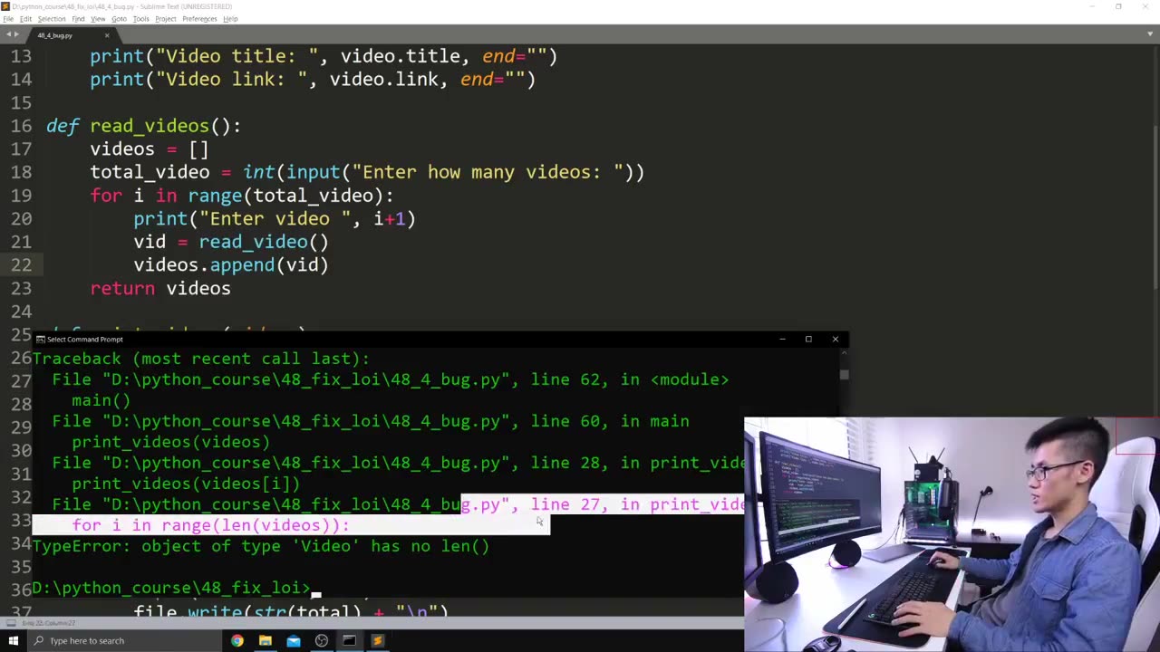 48.1 Fix bug 4- Khóa học Lập trình Python- DLTT- Sửa lỗi -P9
