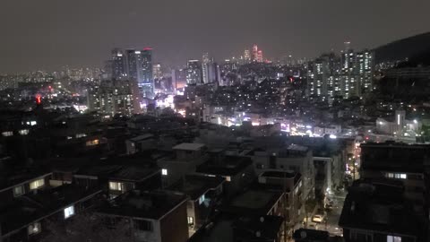 the evening scene of Seoul