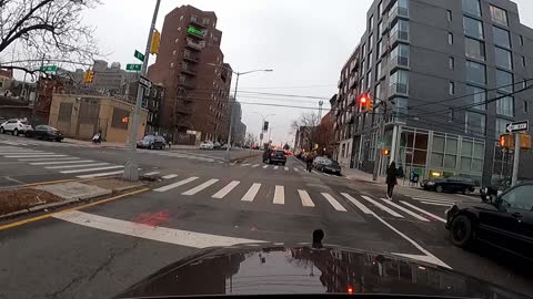 Driving 11 street NYC New York Queens 12-29-2021 (GoPro 9 with Ultra Wide Lens 1080P Used)