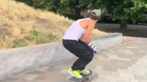 Skateboarding in the park