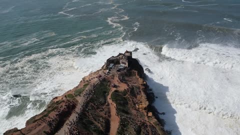 A Giant historic day at Nazaré from a drone - Biggest day of last winter