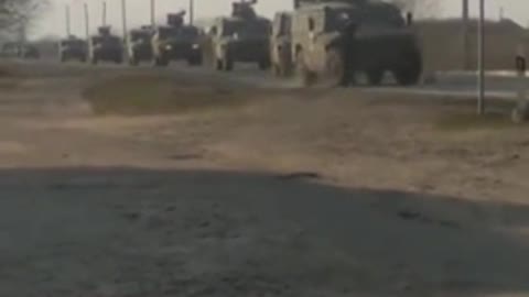 Brave Ukrainian Citizen Tries To Block Russian Convoy with His Body.