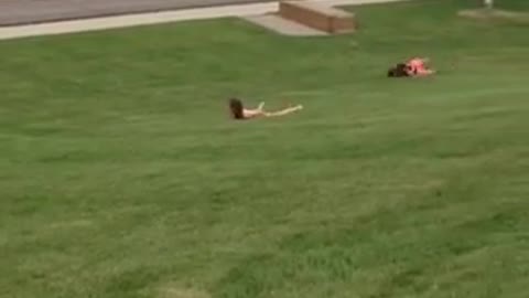 Rolling down a grass hill and can no longer walk