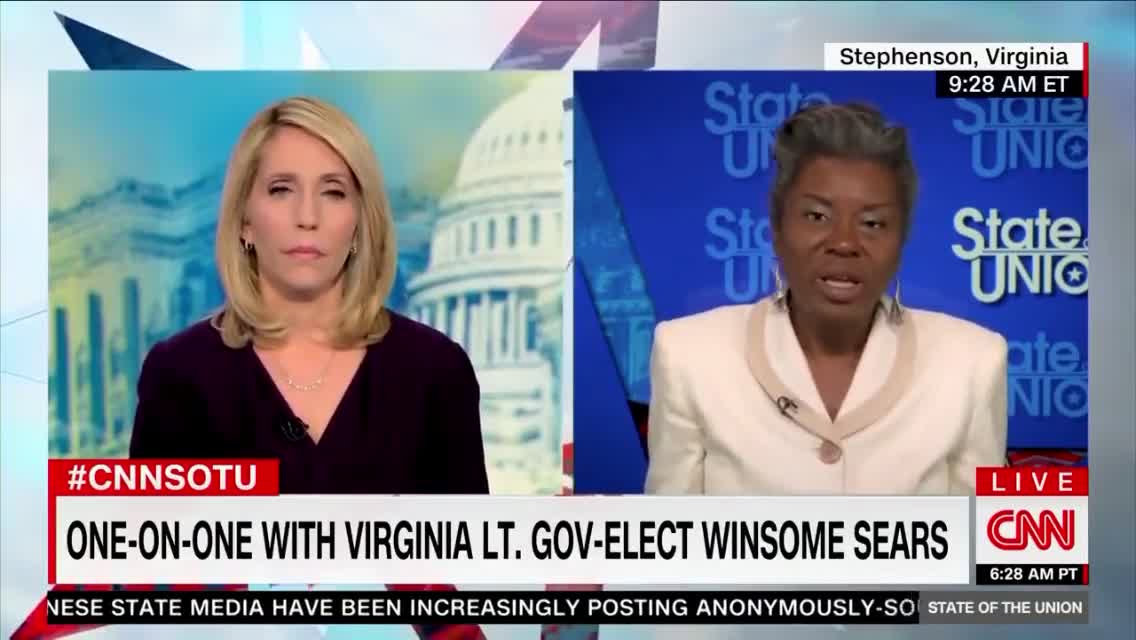 CNN's Dana Bash asks Winsome Sears what her vaccination status is