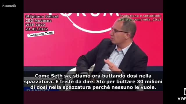 POCA GENTE CHE SI PUNGE. L'amm Delegato di "Moderna" è preoccupato
