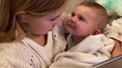 The way the baby looks at her ❤️