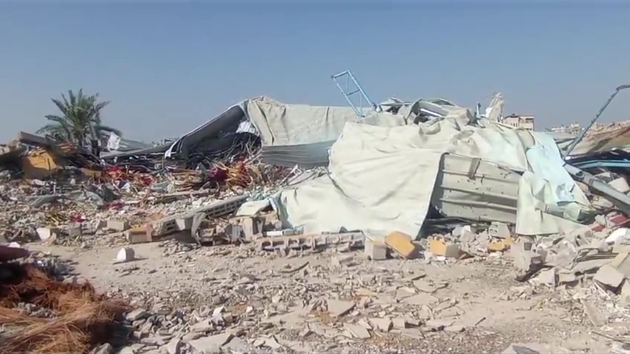The scale of the large and massive destruction in the Gaza Strip. 2