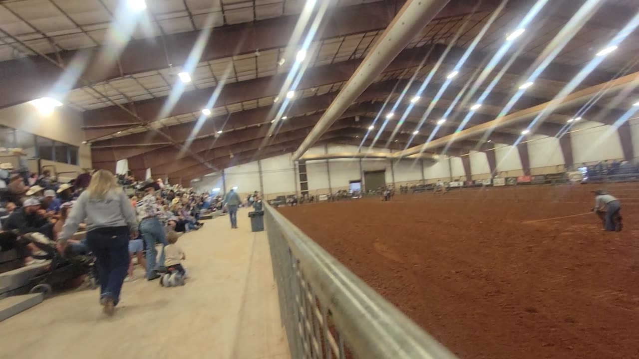 Rodeo Utah Uintah Lands, april 2024 , fastest goat catcher with jump from a horse competition.