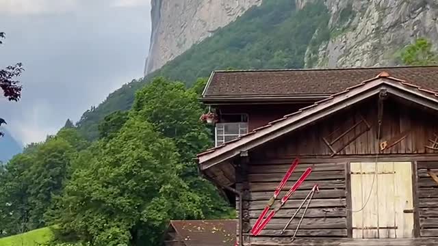 Alpine countryside living in the scenery