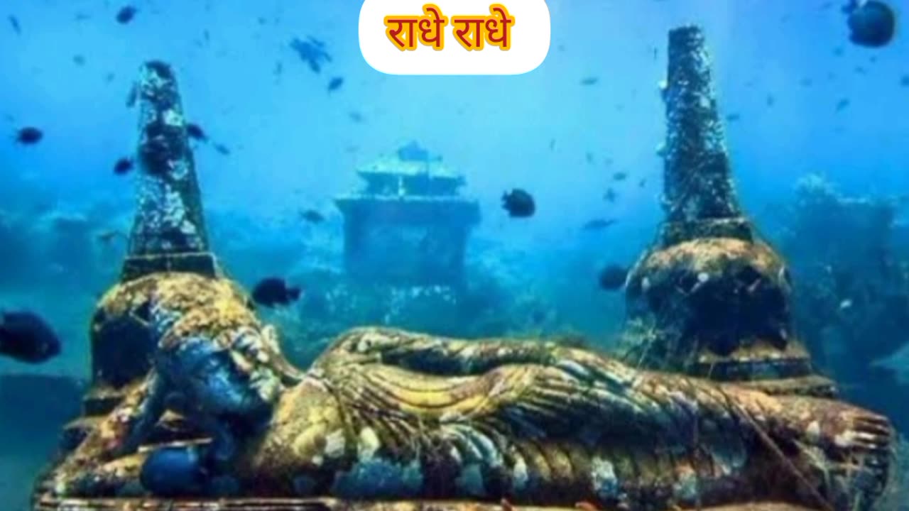 Under water krishn radhe mandir