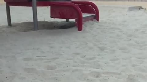 Slow mo baby slide fail