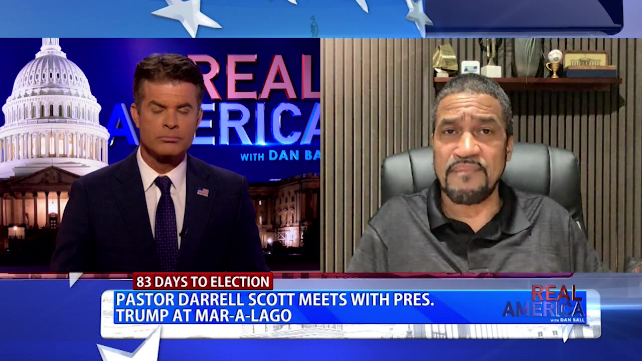 REAL AMERICA -- Dan Ball W/ Darrell Scott, 2024 Election As Trump Leads In The Polls, 8/14/24