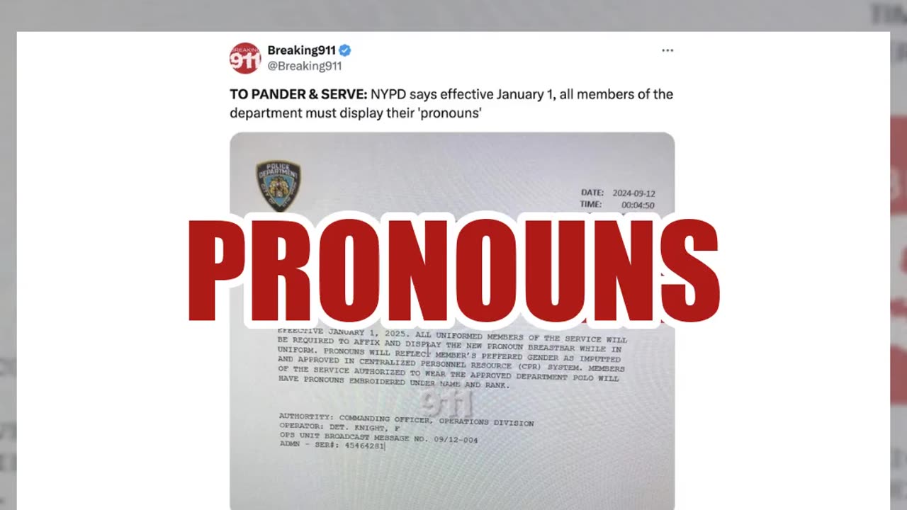 Fact Check: FAKE NYPD Memo Says Members Must Start Displaying Their Pronouns