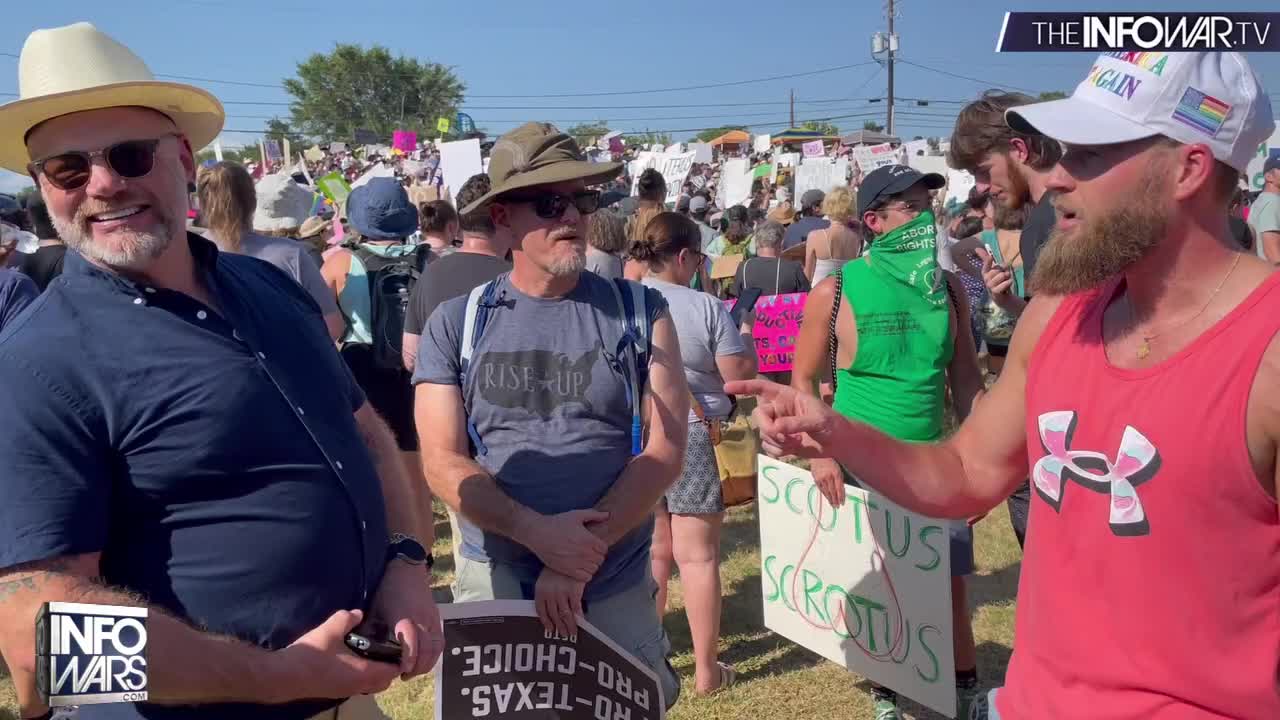 Owen Shroyer Removed From Event Of Psycho Liberals At Abortion Celebration In Public Texas Park