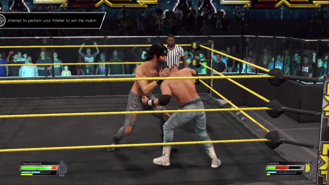 wwe2k22 myrise walkthrough 57 Outlaw vs Kushida