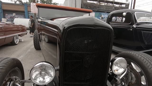 Black Vintage Car On A Show