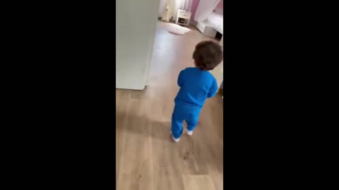 Little boy discovers hidden chocolate, runs away with it #Shorts