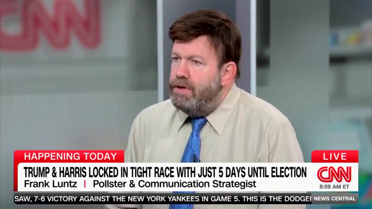 Frank Luntz Tells CNN Host It's Harris' Fault Voters Not 'Sure' What She'd Do As President