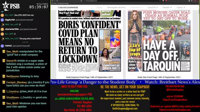 (PSB) Patriot Soap Box (My Episode #41): 14th Sept TUESDAY
