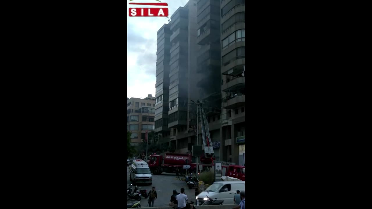 Israeli airstrike hit a high-rise building in Beirut city's Jnah area