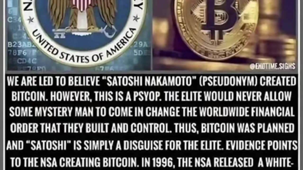 THE NSA CREATED BITCOIN