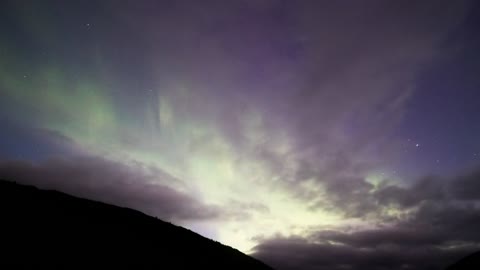 Northern Lights above the mountains