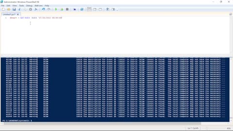 How do I get the event log in PowerShell