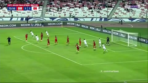 Indonesia's goal kick against Bahrain