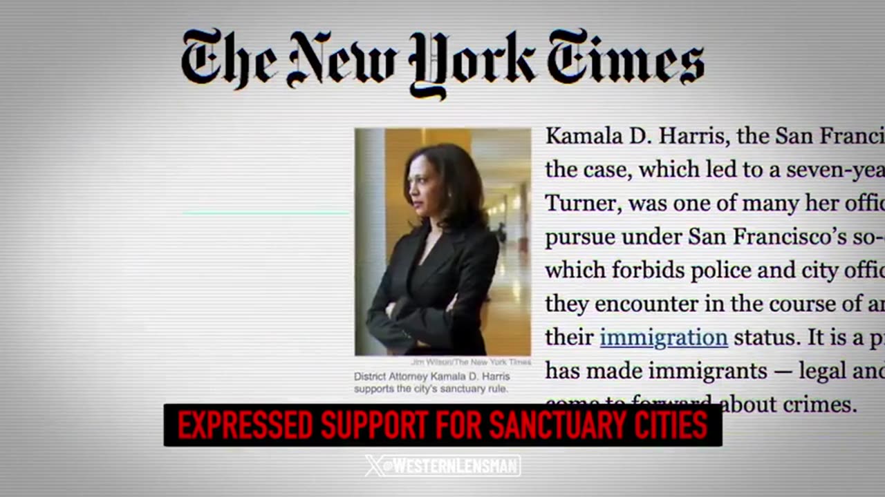BORDER CZAR KAMALA Lied about border being secure