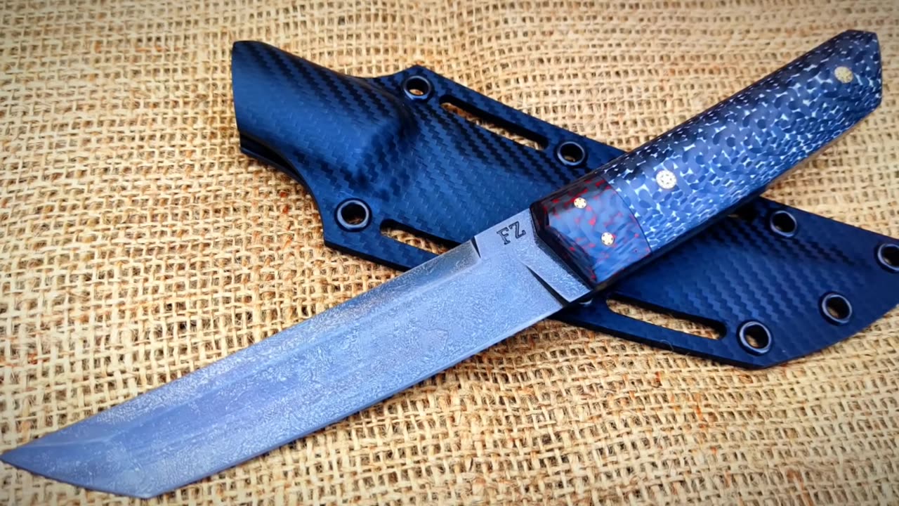 Wootz tanto knife making from a Celtic spear