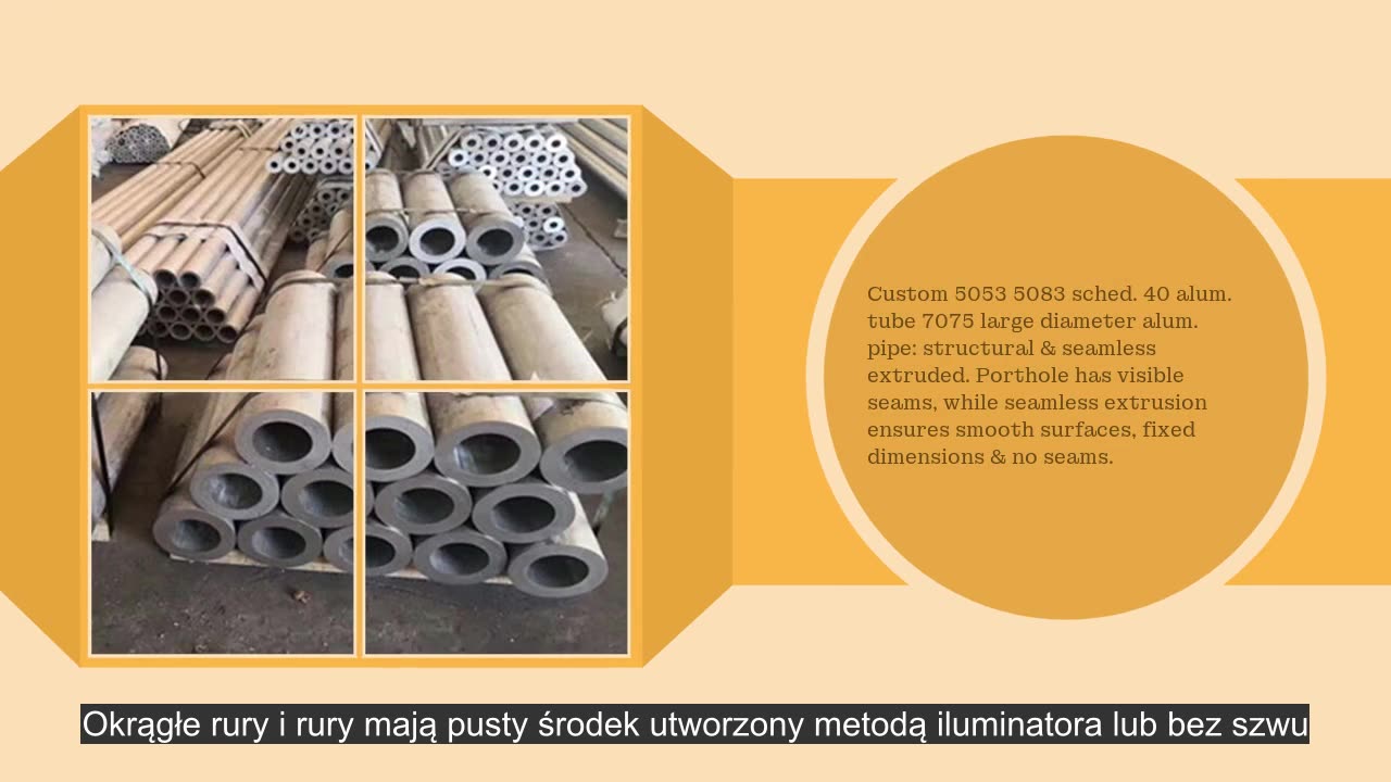 Custom 5053 5083 schedule 40 aluminum tube 7075 large diameter aluminum pipe