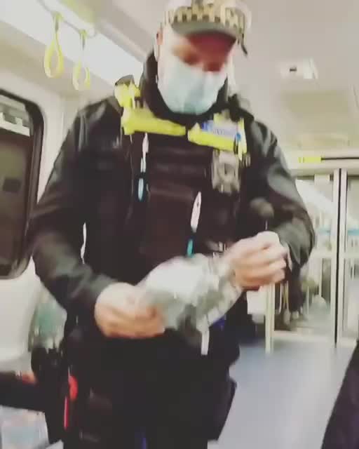 Auzzi copper tries to force masks and fails