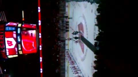 chris chelios being honored at kohl center