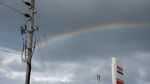 Pretty half rainbow 🌈 in a stormy sky