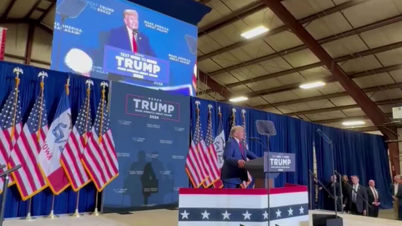 Iowa Caucus 2024: Trump is speaking in Mason City, IA!