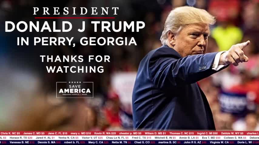 President Donald J Trump in Perry, GA