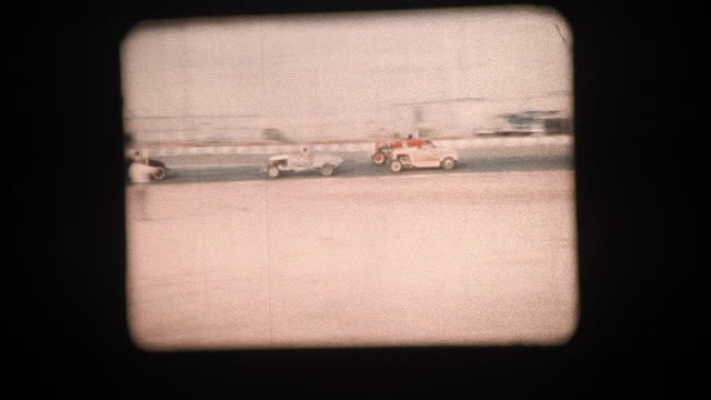 Jalopies on the paved track