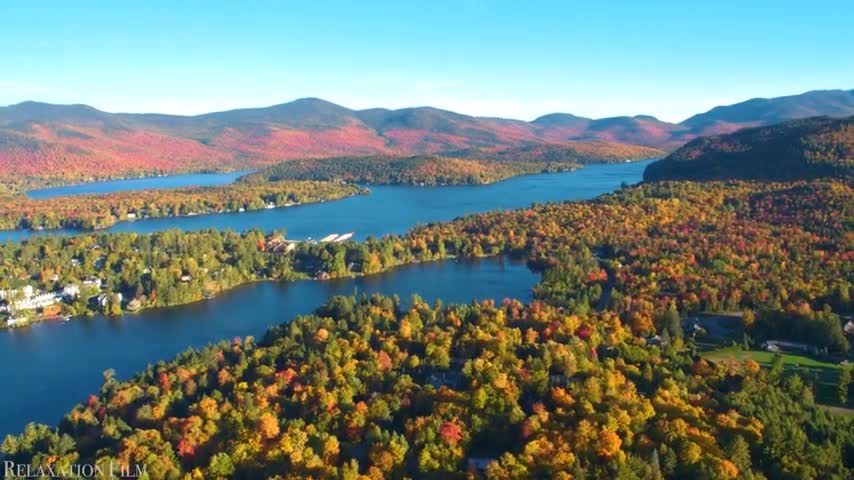 Nature Autumn 4K Relaxation Film Meditation Music, Beautiful Relaxing Music, Nature Sounds