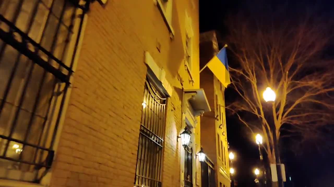 Washington dc 2.18.2022 Embassy of the Ukraine in Georgetown is empty on the eve of potential war...