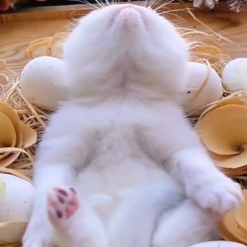 Anak Kucing Tidur Terlentang