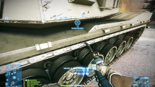 Small tank fight vs Bot in MBT