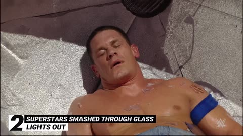 Superstars samshed through glass www fight