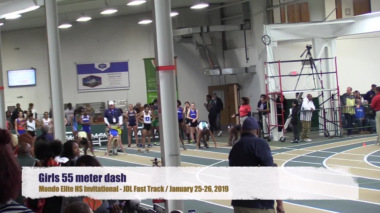 20190126 Mondo Elite - Girls 55 meters - Heat 1