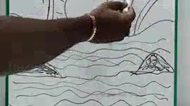 how to draw a scenery step by step