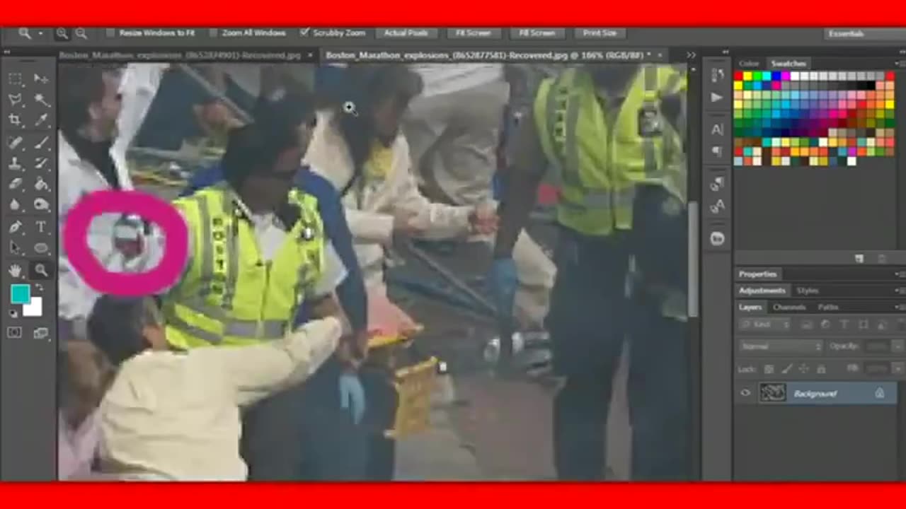 FEMA Badges at Boston Marathon Bombing