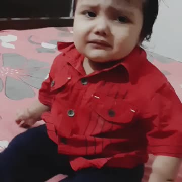 Cute baby playing